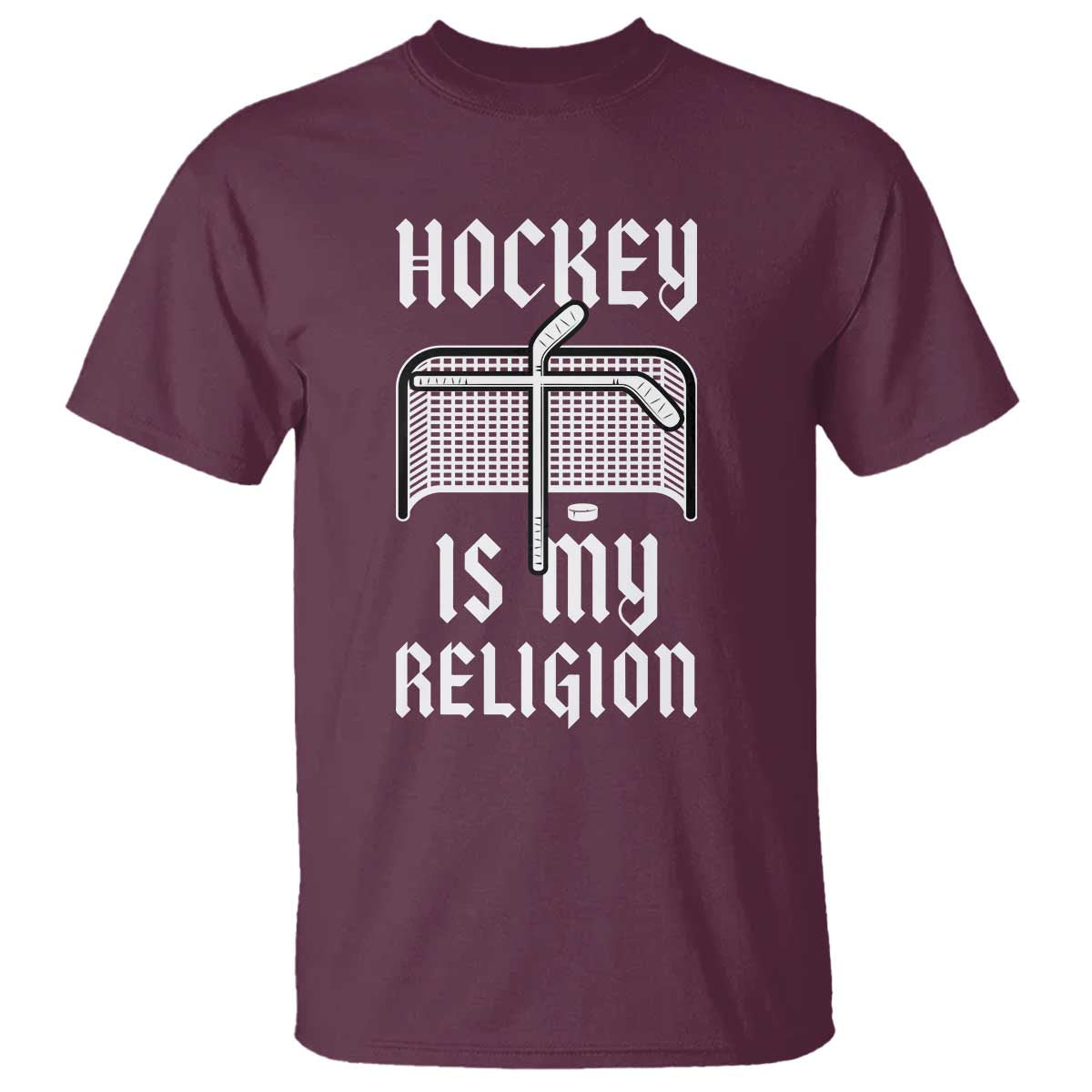 Hockey Is My Religion T Shirt Funny Christian Goalie Gift - Wonder Print Shop