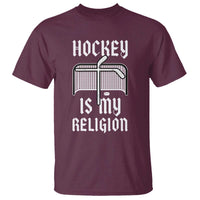 Hockey Is My Religion T Shirt Funny Christian Goalie Gift - Wonder Print Shop