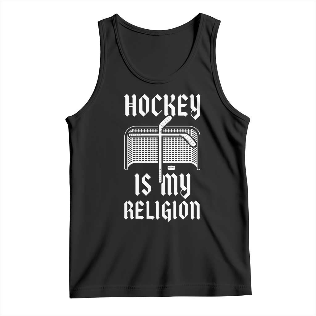 Hockey Is My Religion Tank Top Funny Christian Goalie Gift - Wonder Print Shop