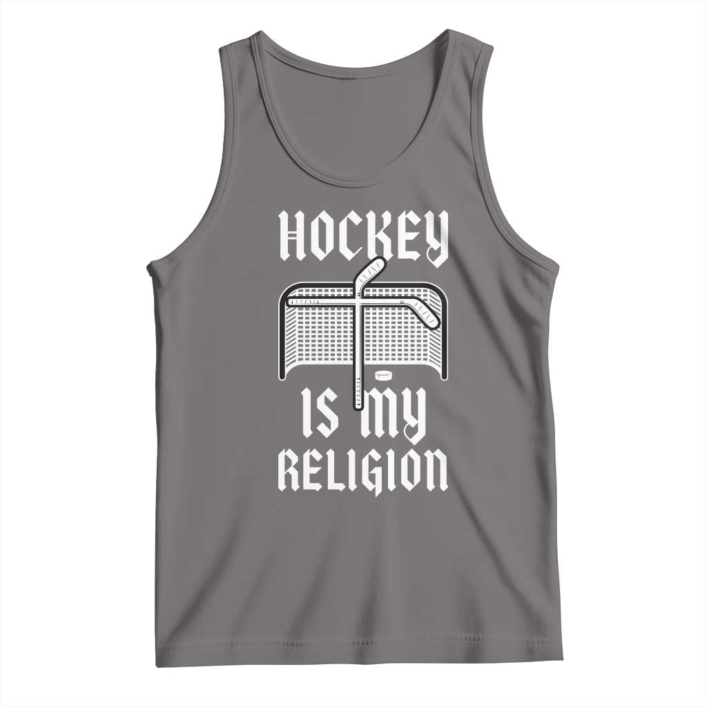 Hockey Is My Religion Tank Top Funny Christian Goalie Gift - Wonder Print Shop