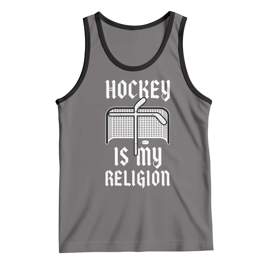 Hockey Is My Religion Tank Top Funny Christian Goalie Gift - Wonder Print Shop