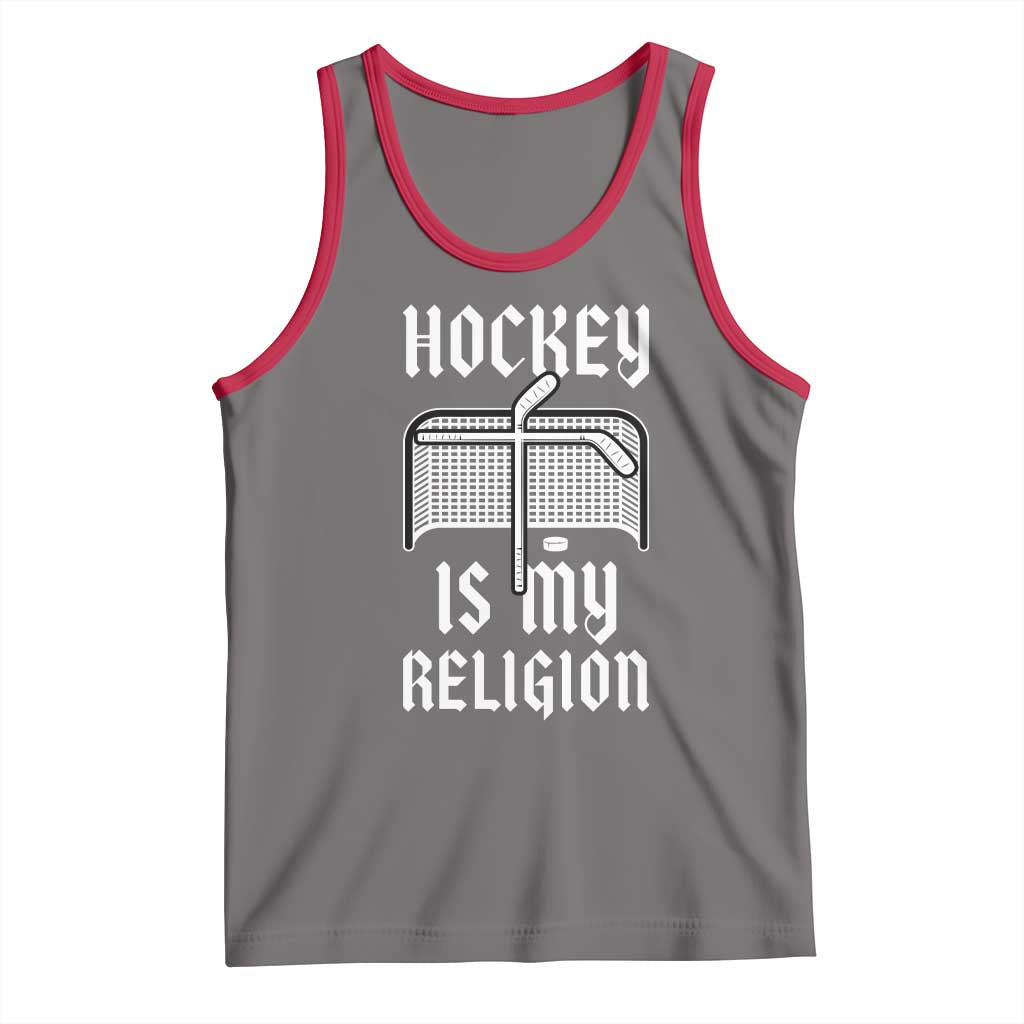 Hockey Is My Religion Tank Top Funny Christian Goalie Gift - Wonder Print Shop