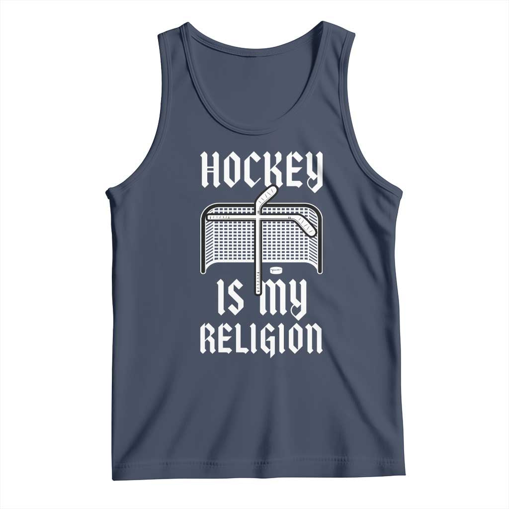 Hockey Is My Religion Tank Top Funny Christian Goalie Gift - Wonder Print Shop