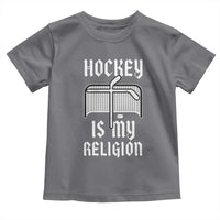 Hockey Is My Religion Toddler T Shirt Funny Christian Goalie Gift - Wonder Print Shop