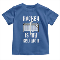 Hockey Is My Religion Toddler T Shirt Funny Christian Goalie Gift - Wonder Print Shop