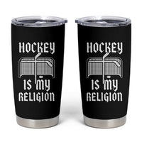 Hockey Is My Religion Tumbler Cup Funny Christian Goalie Gift - Wonder Print Shop
