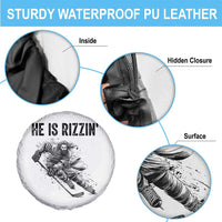Funny Christian Ice Hockey Lover Gift Spare Tire Cover He Is Rizzin - Wonder Print Shop
