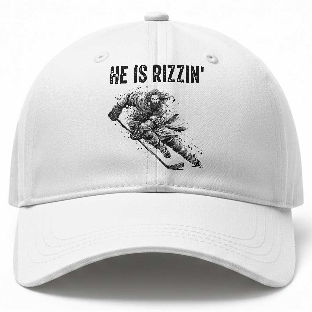 Funny Christian Ice Hockey Lover Gift Baseball Cap He Is Rizzin