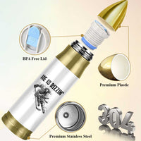 Funny Christian Ice Hockey Lover Gift Bullet Tumbler He Is Rizzin - Wonder Print Shop