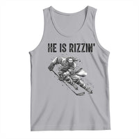 Funny Christian Ice Hockey Lover Gift Tank Top He Is Rizzin - Wonder Print Shop