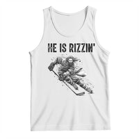 Funny Christian Ice Hockey Lover Gift Tank Top He Is Rizzin - Wonder Print Shop