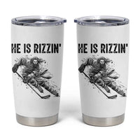 Funny Christian Ice Hockey Lover Gift Tumbler Cup He Is Rizzin - Wonder Print Shop