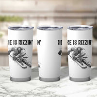 Funny Christian Ice Hockey Lover Gift Tumbler Cup He Is Rizzin - Wonder Print Shop