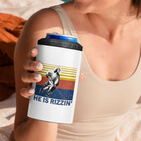 He Is Rizzin 4 in 1 Can Cooler Tumbler Christian Hockey Retro Funny Gift For Believers - Wonder Print Shop