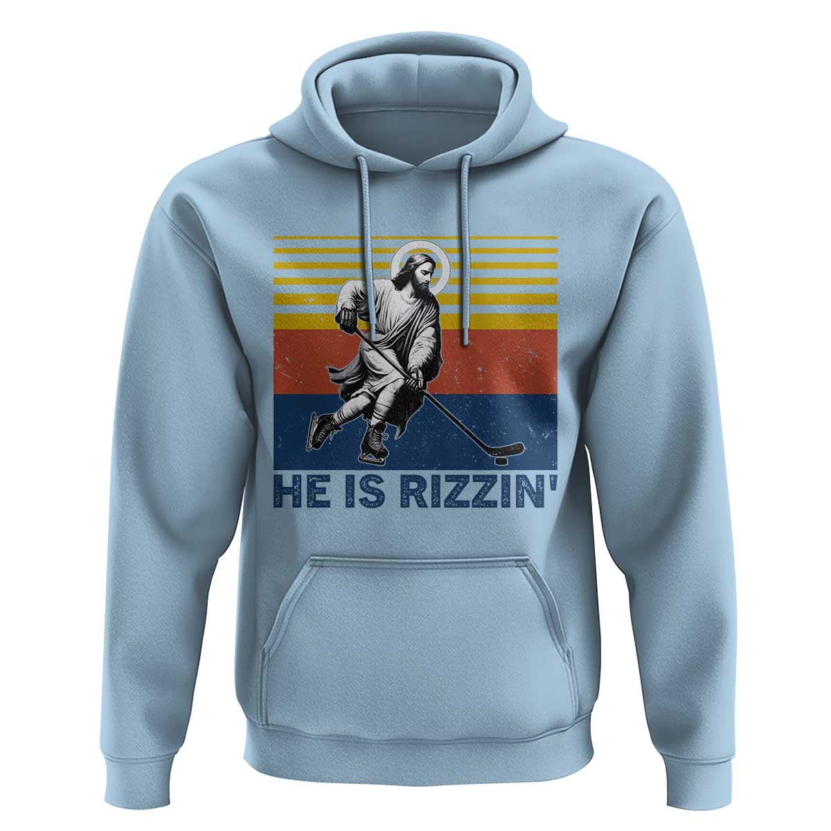 He Is Rizzin Hoodie Christian Hockey Retro Funny Gift For Believers - Wonder Print Shop