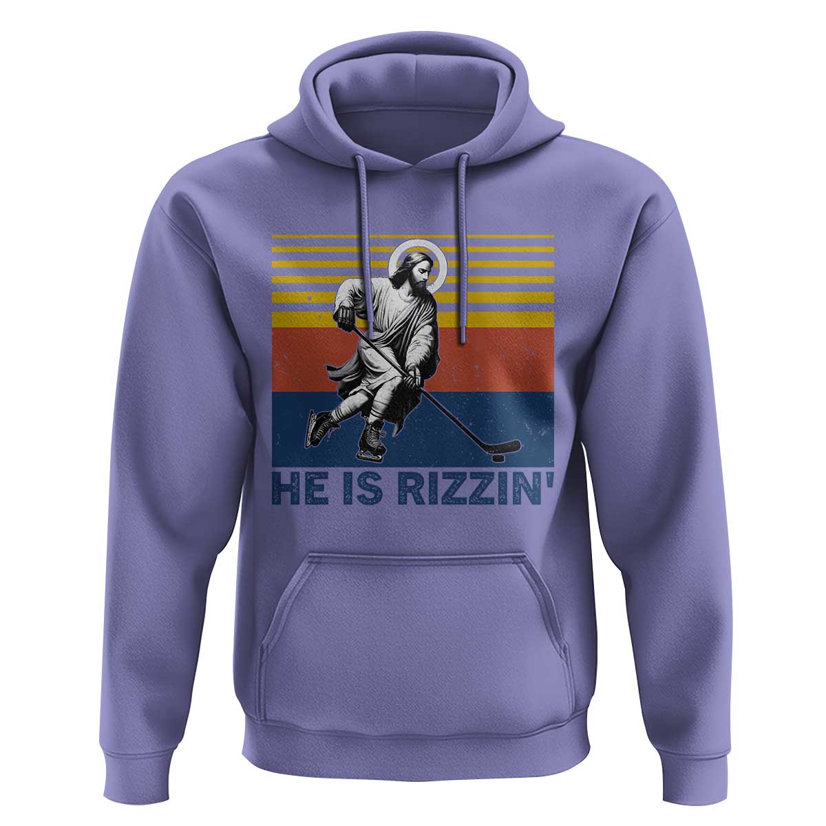 He Is Rizzin Hoodie Christian Hockey Retro Funny Gift For Believers - Wonder Print Shop