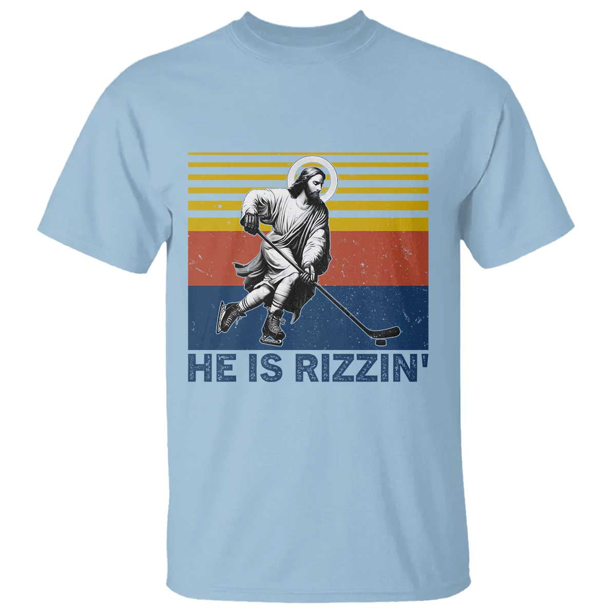 He Is Rizzin T Shirt Christian Hockey Retro Funny Gift For Believers - Wonder Print Shop