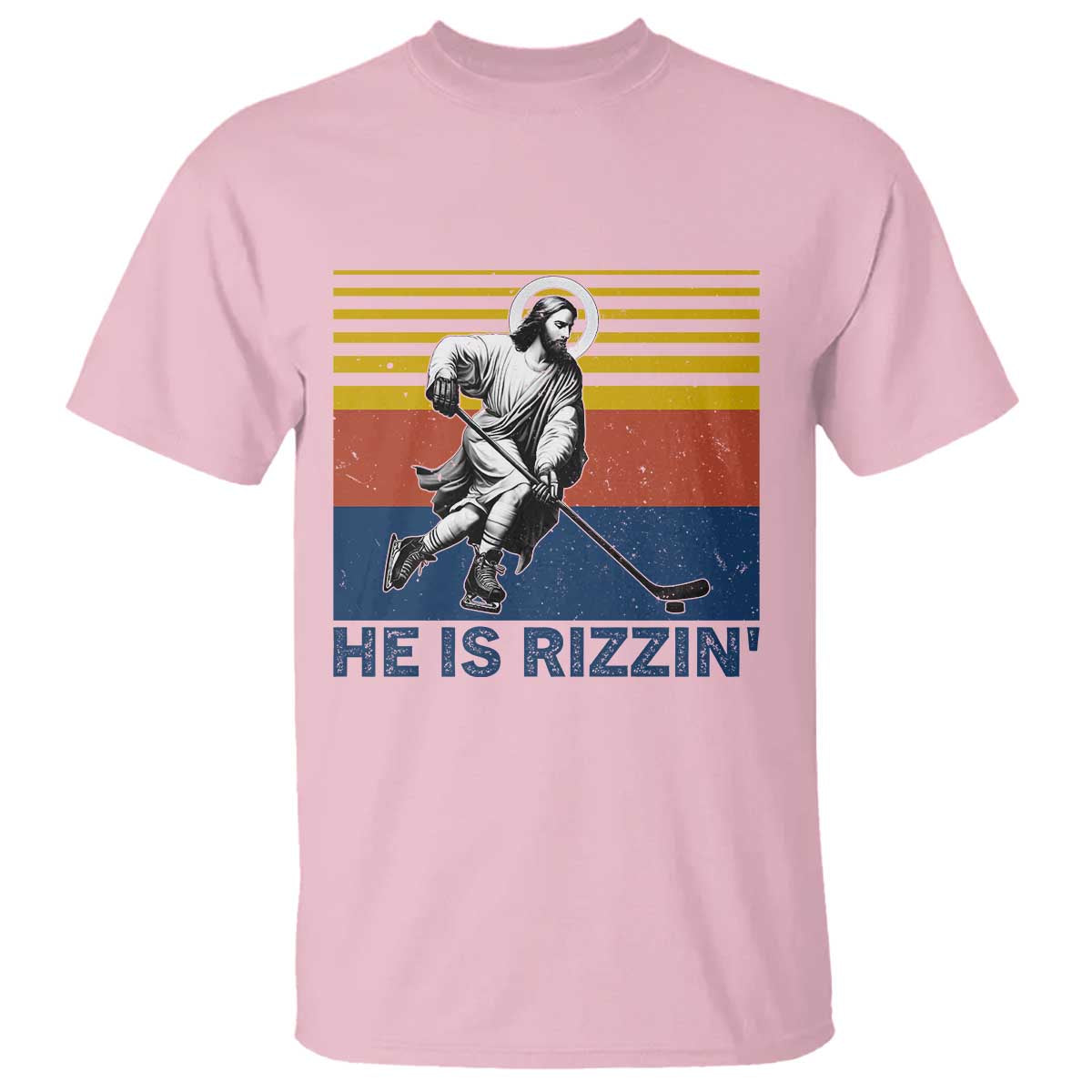 He Is Rizzin T Shirt Christian Hockey Retro Funny Gift For Believers - Wonder Print Shop