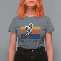 He Is Rizzin T Shirt For Women Christian Hockey Retro Funny Gift For Believers - Wonder Print Shop