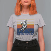 He Is Rizzin T Shirt For Women Christian Hockey Retro Funny Gift For Believers - Wonder Print Shop