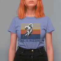 He Is Rizzin T Shirt For Women Christian Hockey Retro Funny Gift For Believers - Wonder Print Shop