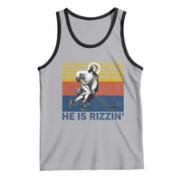 He Is Rizzin Tank Top Christian Hockey Retro Funny Gift For Believers - Wonder Print Shop