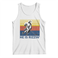 He Is Rizzin Tank Top Christian Hockey Retro Funny Gift For Believers - Wonder Print Shop