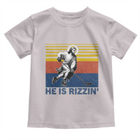 He Is Rizzin Toddler T Shirt Christian Hockey Retro Funny Gift For Believers - Wonder Print Shop