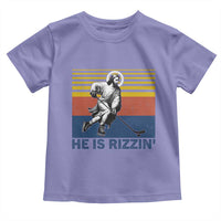 He Is Rizzin Toddler T Shirt Christian Hockey Retro Funny Gift For Believers - Wonder Print Shop