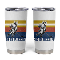 He Is Rizzin Tumbler Cup Christian Hockey Retro Funny Gift For Believers - Wonder Print Shop