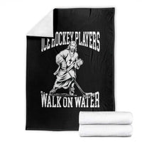 Jesus Ice Hockey Players Walk On Water Throw Blanket Funny Christian Gift - Wonder Print Shop