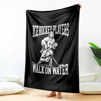 Jesus Ice Hockey Players Walk On Water Throw Blanket Funny Christian Gift - Wonder Print Shop