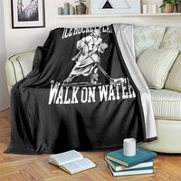 Jesus Ice Hockey Players Walk On Water Throw Blanket Funny Christian Gift - Wonder Print Shop