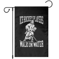 Jesus Ice Hockey Players Walk On Water Garden Flag Funny Christian Gift - Wonder Print Shop