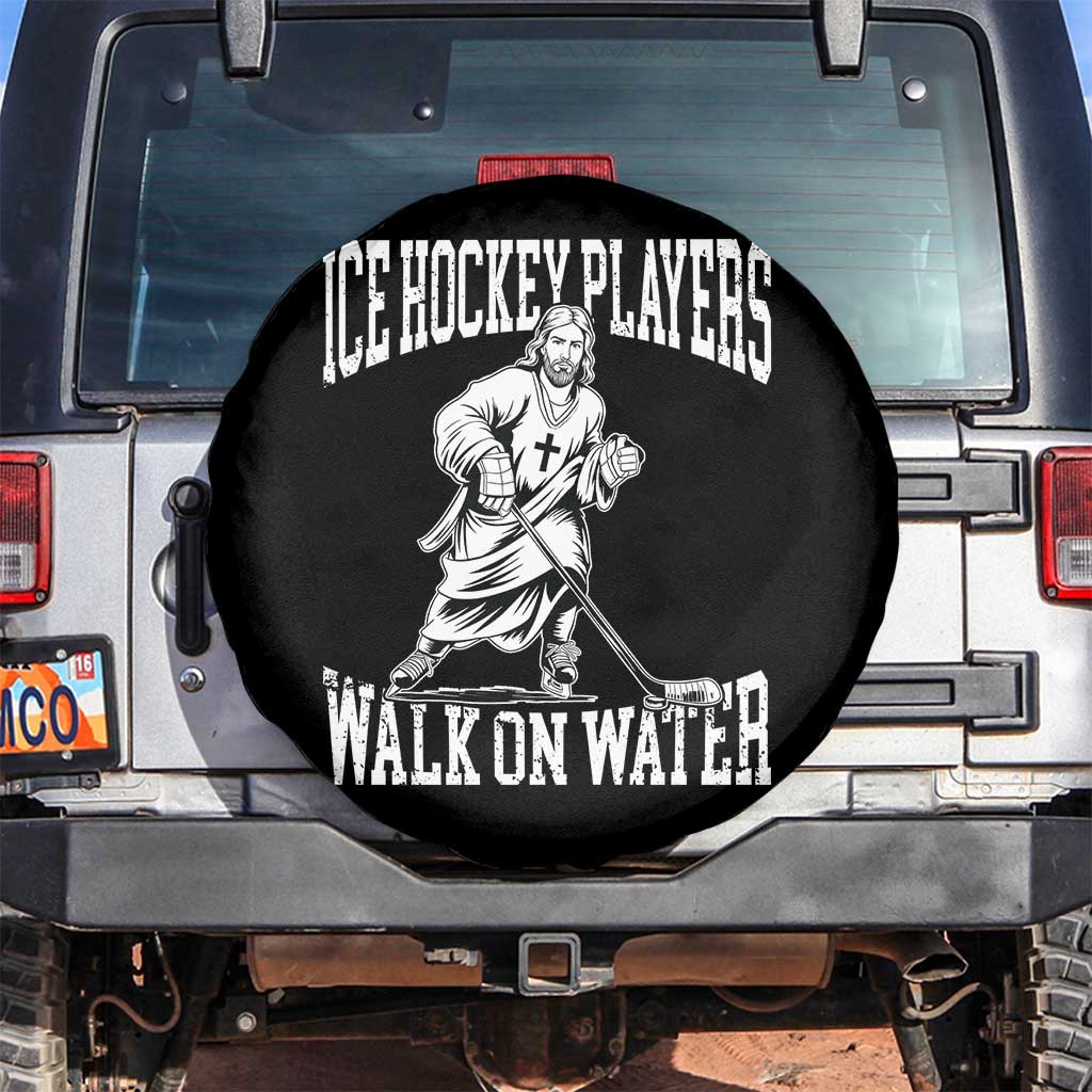 Jesus Ice Hockey Players Walk On Water Spare Tire Cover Funny Christian Gift - Wonder Print Shop