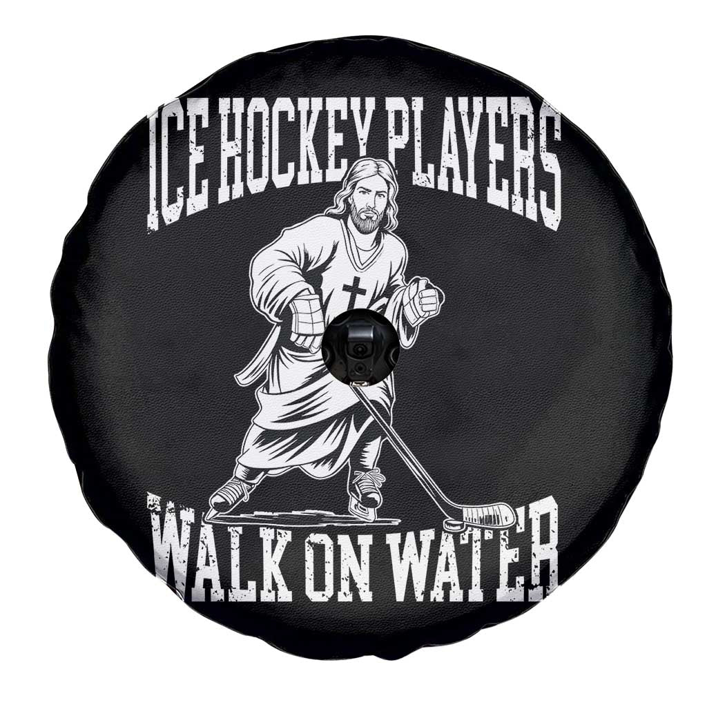 Jesus Ice Hockey Players Walk On Water Spare Tire Cover Funny Christian Gift - Wonder Print Shop