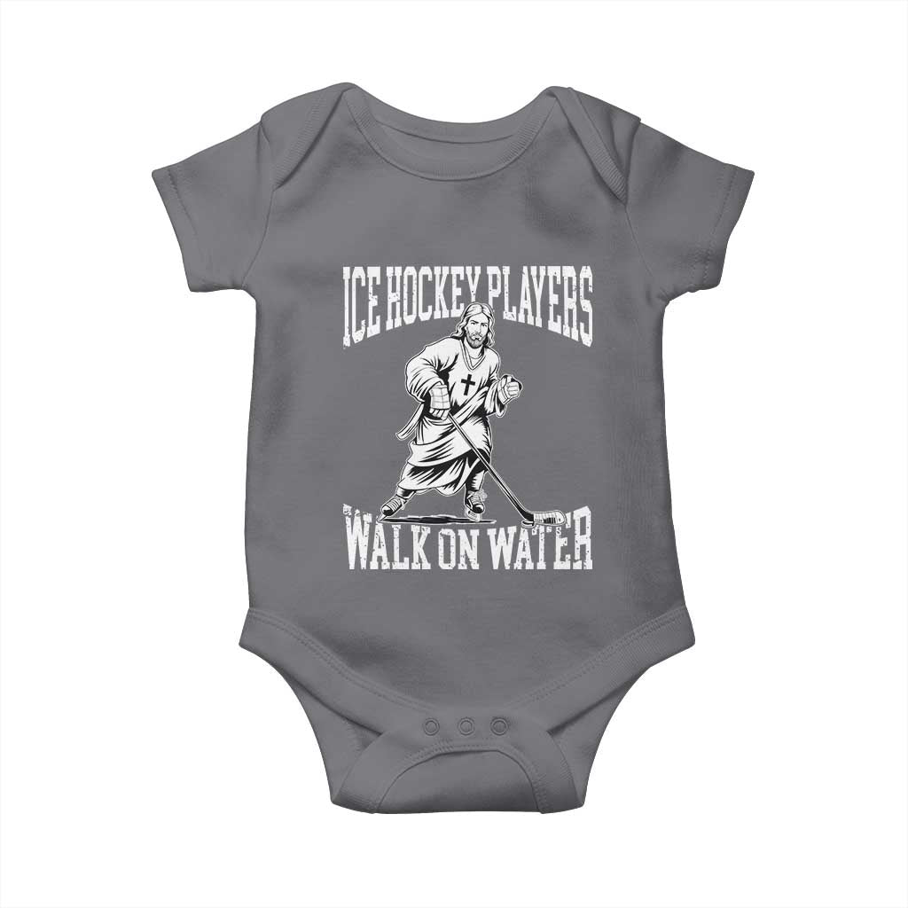 Jesus Ice Hockey Players Walk On Water Baby Onesie Funny Christian Gift - Wonder Print Shop