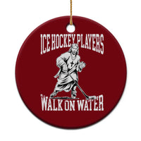 Jesus Ice Hockey Players Walk On Water Ceramic Ornament Funny Christian Gift - Wonder Print Shop