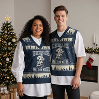 Jesus Ice Hockey Players Walk On Water V-Neck Knit Sweater Vest Funny Christian Gift - Wonder Print Shop