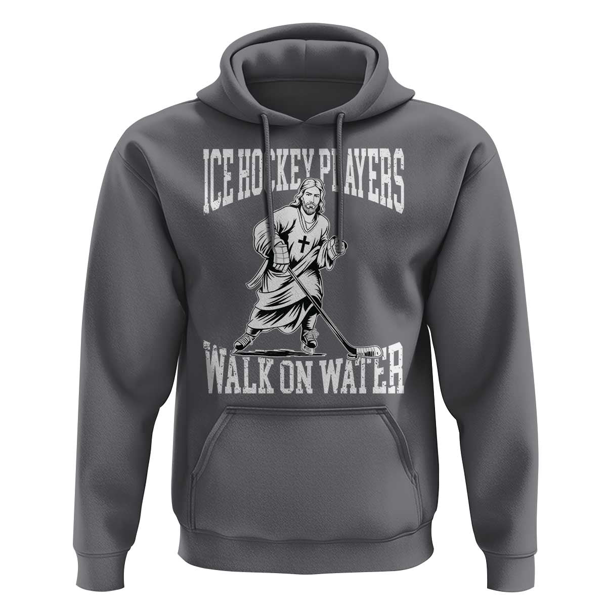 Jesus Ice Hockey Players Walk On Water Hoodie Funny Christian Gift - Wonder Print Shop