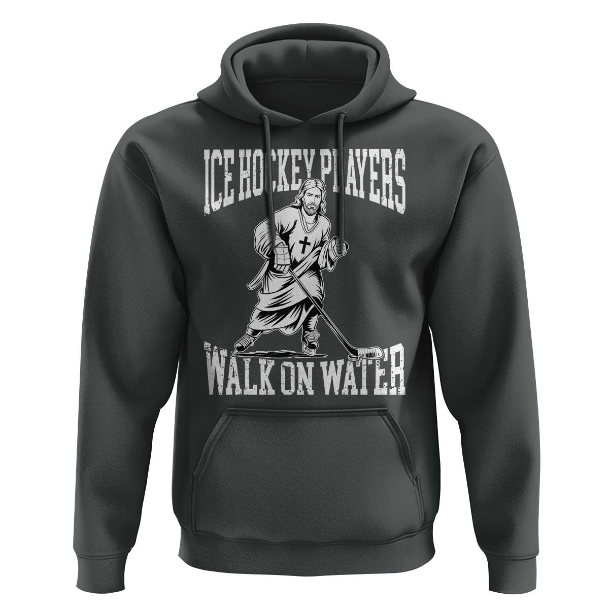 Jesus Ice Hockey Players Walk On Water Hoodie Funny Christian Gift - Wonder Print Shop