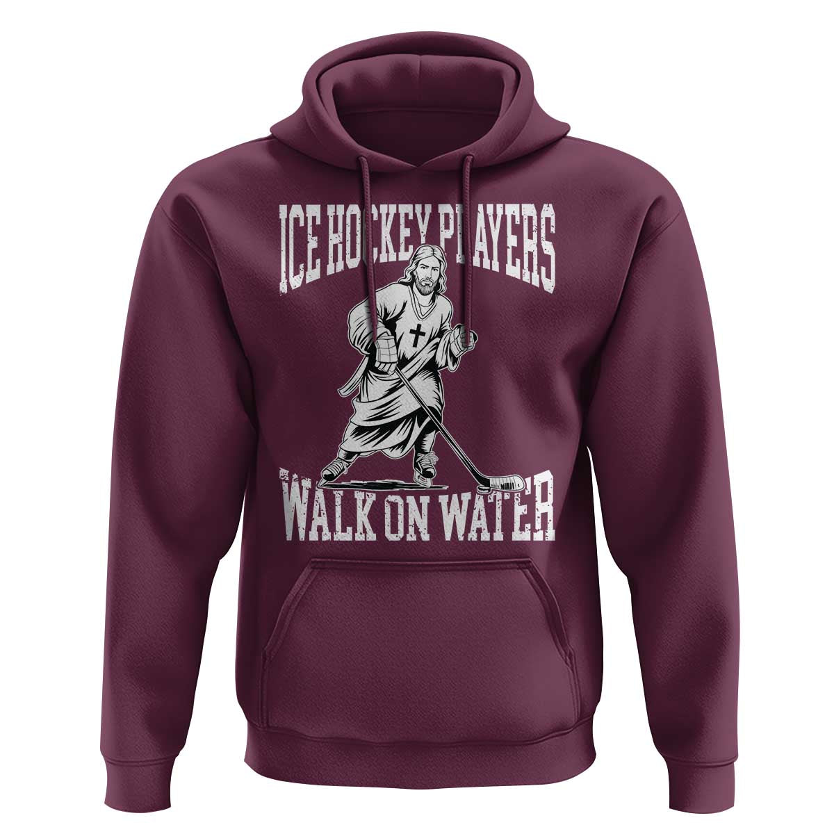Jesus Ice Hockey Players Walk On Water Hoodie Funny Christian Gift - Wonder Print Shop