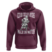 Jesus Ice Hockey Players Walk On Water Hoodie Funny Christian Gift - Wonder Print Shop