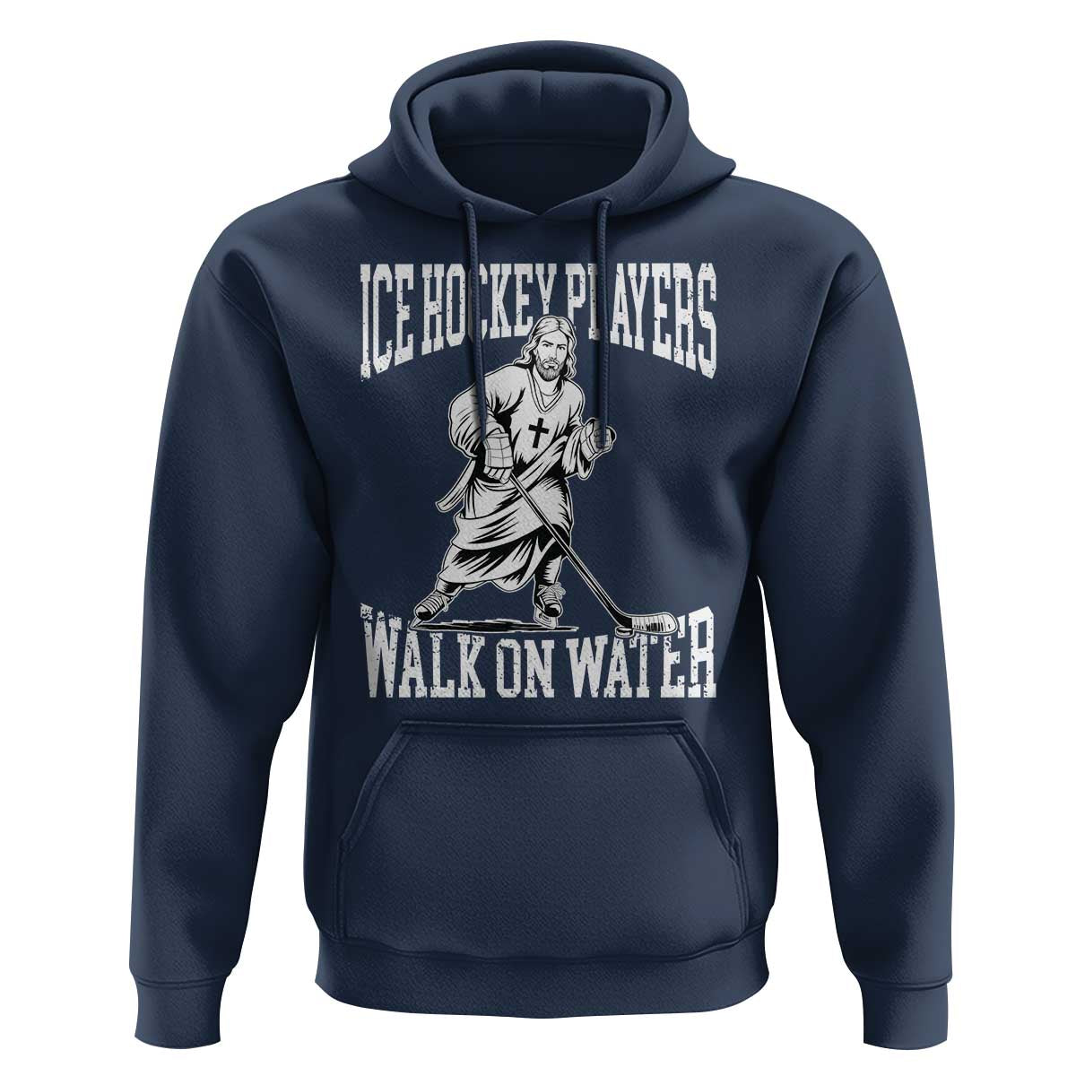 Jesus Ice Hockey Players Walk On Water Hoodie Funny Christian Gift - Wonder Print Shop