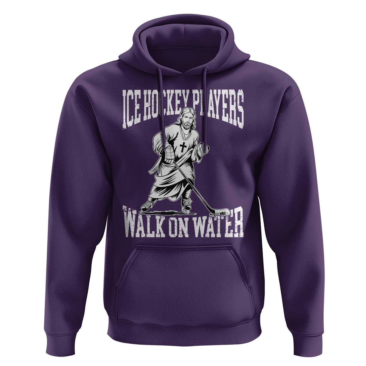 Jesus Ice Hockey Players Walk On Water Hoodie Funny Christian Gift - Wonder Print Shop