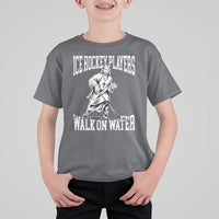 Jesus Ice Hockey Players Walk On Water T Shirt For Kid Funny Christian Gift - Wonder Print Shop