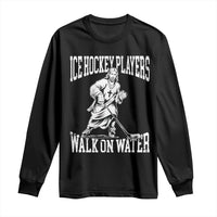 Jesus Ice Hockey Players Walk On Water Long Sleeve Shirt Funny Christian Gift - Wonder Print Shop