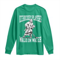 Jesus Ice Hockey Players Walk On Water Long Sleeve Shirt Funny Christian Gift - Wonder Print Shop