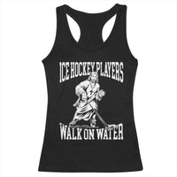 Jesus Ice Hockey Players Walk On Water Racerback Tank Top Funny Christian Gift - Wonder Print Shop
