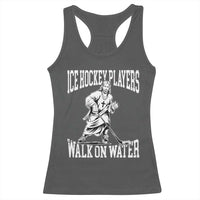 Jesus Ice Hockey Players Walk On Water Racerback Tank Top Funny Christian Gift - Wonder Print Shop